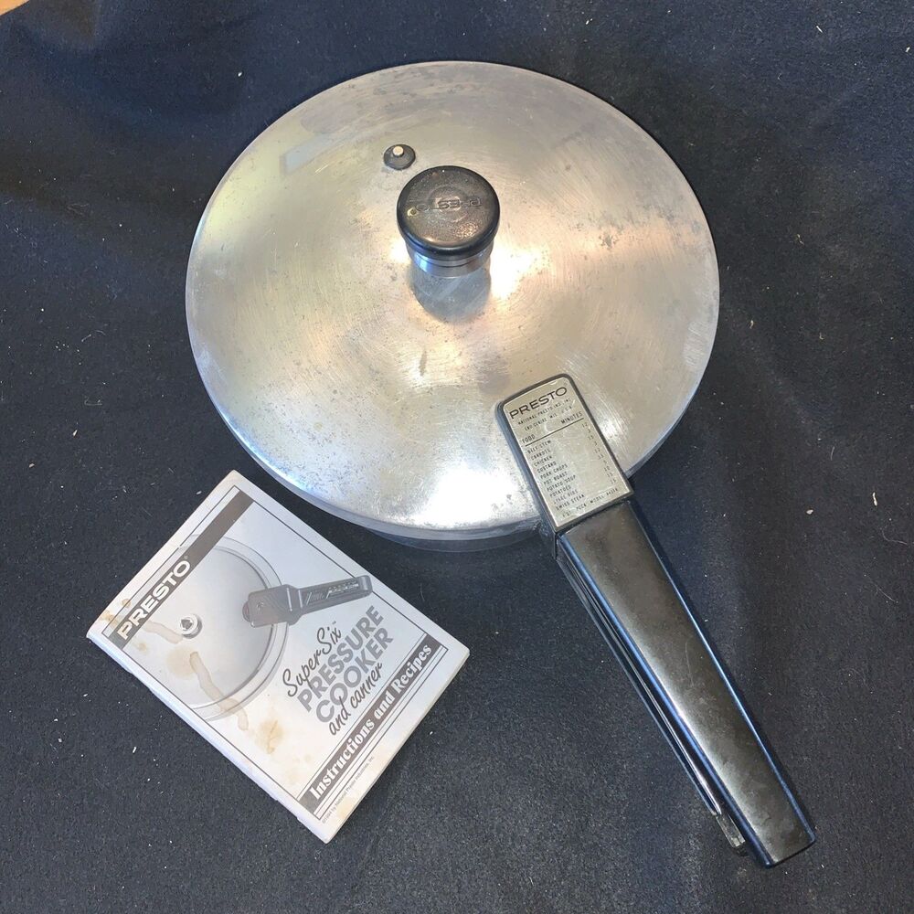 Presto VTG 4 Quart Pressure Cooker Model A403A w/Jiggler, Instructions/Cookbook